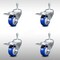 Service Caster 3.5 Inch SS Blue Poly Swivel 10mm Threaded Stem Caster Set Total Lock Brake SCC-SSTSTTL20S3514-PPUB-BLUE-M1015-4 - alternate 1